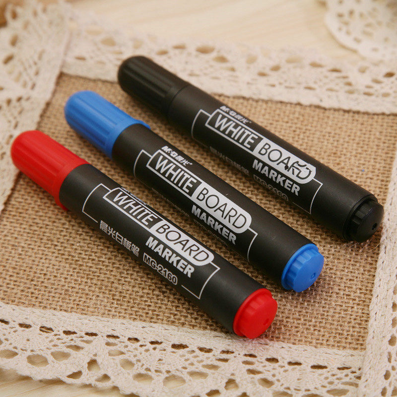 Chenguang whiteboard pen black blue red MG2160 whiteboard special writing erasable pen large capacity easy to wipe clean