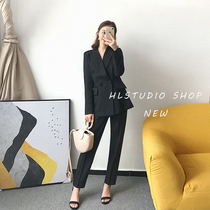 Gas professional clothing Korean version of fashion nosy suit suit female student interview costume two sets of work clothes