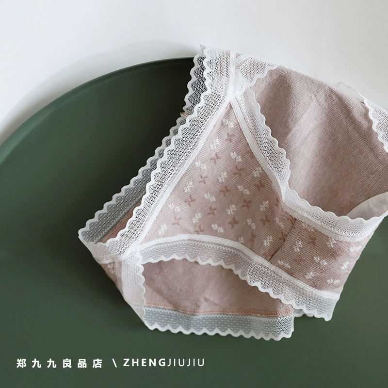 Zheng Jiujiu đồ lót lớn chân dài đồ lót lọt khe cao mùa xuân và mùa hè mới đồ lót phụ nữ cotton INS cao ngã ba giữa quần sịp eo - Nam giới