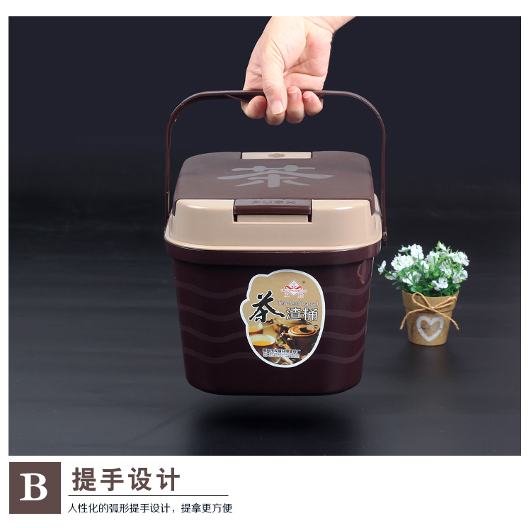 Bã trà thùng trà nhựa thùng trà xô trà bộ phụ kiện khay trà cống thùng nhỏ nước thải bể lọc nước thùng trà - Trà sứ bình pha trà có lưới lọc inox