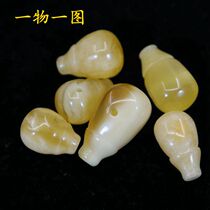 Amber Peak natural raw ore all-in-one three-way Buddha head Russian material beeswax white flower chicken oil yellow 108 hand string star moon King Kong