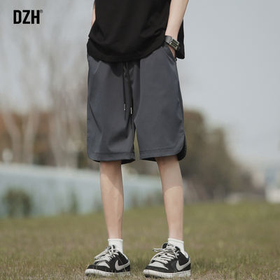 Men's quick-drying shorts, men's summer casual loose half-length pants, men's thin ice silk pants, horse pants, capri pants, mid-length pants