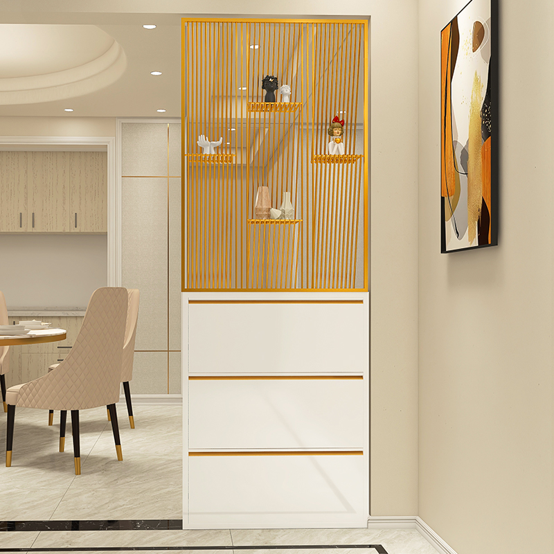 Ultrathin tipping bucket shoe cabinet 15cm minimalist metal screen set with doorway decorated with cabinet parting door and door hall cabinet