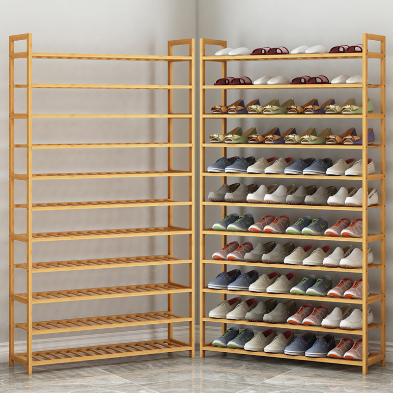 Shoe frame simple doorway multilayer shoe frame household artifacts household good look economic type shelf shelf shoe cabinet solid wood