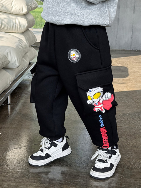 Boys' Pants Children's 2026 New Autumn and Spring Fashionable Casual Long Pants Kids Ultraman Sports Sweatpants