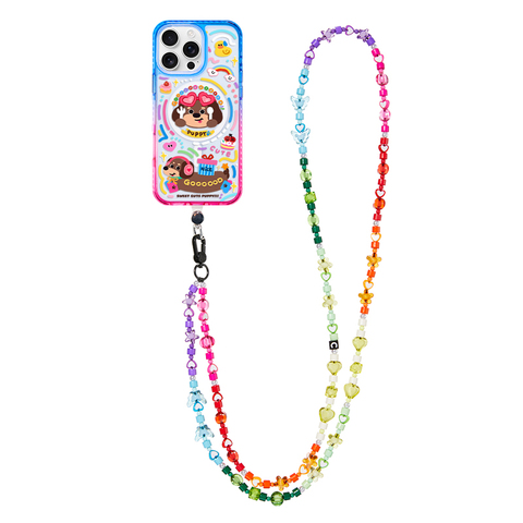 Girls【CUTE PUPPY】Gradient Cartoon MagSafe Lanyard Strap Pro/Plus/Max/Air – 17, 16, 15, 14, 13 iPhone Case