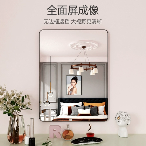 Зеркальное зеркало в ванной на стене самостоятельно без удара, настенные настенные зеркало в ванной комнате