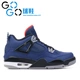 Giày thể thao GOGO Giày bóng rổ Air Jordan 4 Little Eminem màu đen và xanh lam CQ9597-CQ9745-401 - Giày bóng rổ
