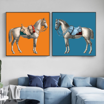 Nordic living room sofa background wall decoration painting restaurant wall painting horse hanging painting American corridor mural painting entrance porch painting