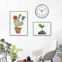 Restaurant Decoration Painting Living Room Background Wall Modern Minima Wall Painting Nordic Wall Painting Dining Hall Wall Painting With Clocks