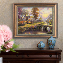 American decorative painting restaurant wall hanging painting dining room living room murals bedroom kitchen European Thomas landscape oil painting