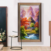 American entrance entrance decoration painting vertical version European style hanging painting corridor aisle background wall oil painting landscape mural painting