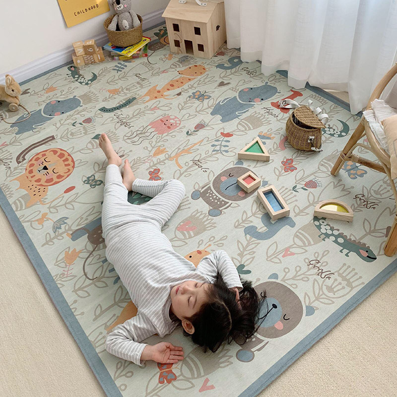 Korean childlike simple Chenille floor mat Children's room game play non-slip floor mat Baby crawling floor mat