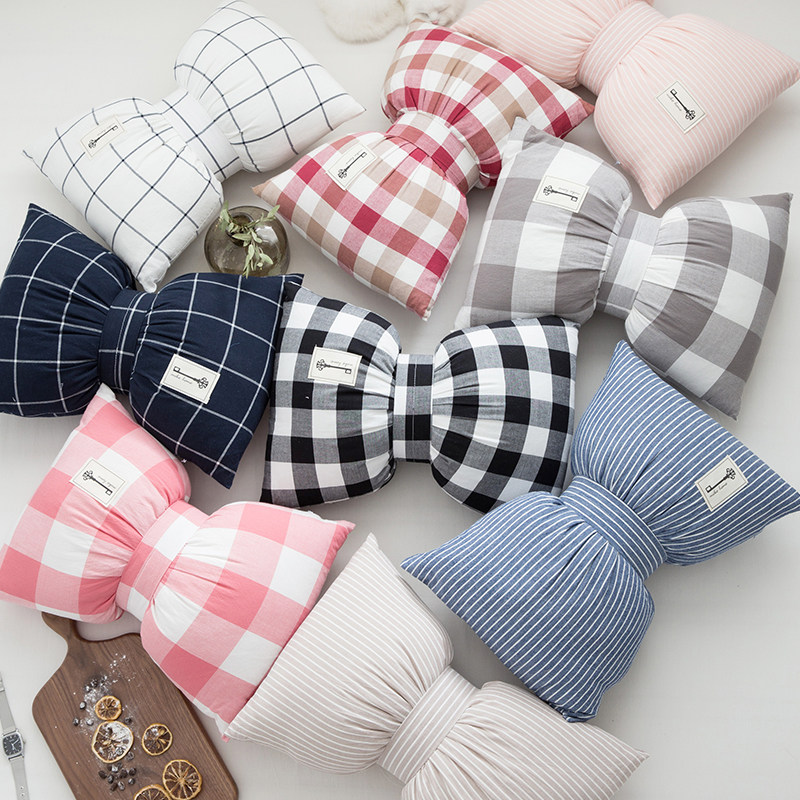 European and American fields Garden Butterfly Knot All Cotton Sofa Cushions Office Leaning Back Car Back Car Cushions with pillow containing core