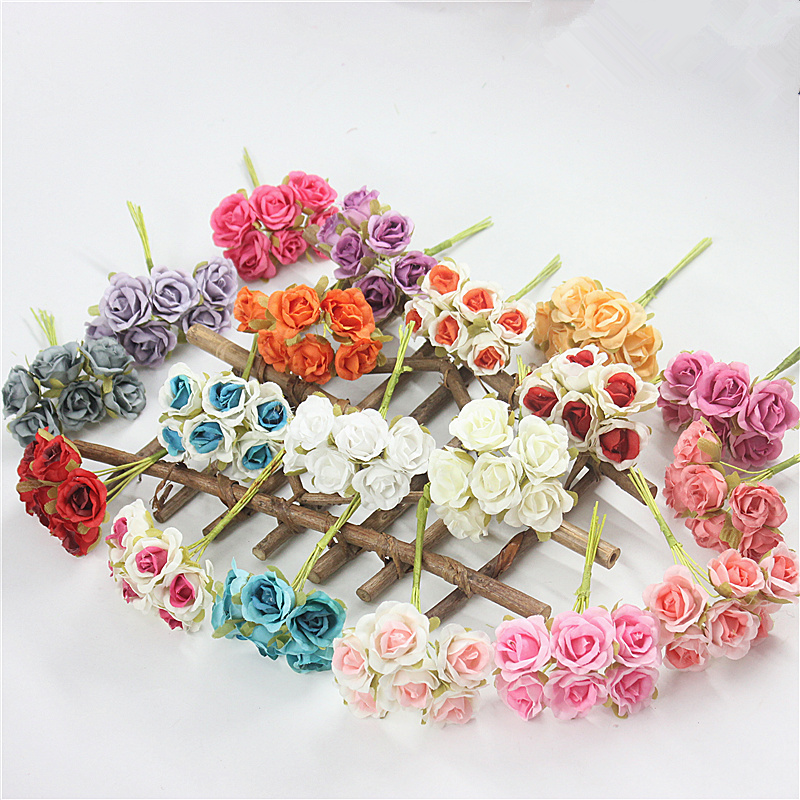 Simulation Little Rose Silk Flower Simulation Flower DIY Flower Ball Flower Bouquet Decoration Flower Room 1,85 yuan 6