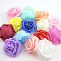 6-7cmPE Rose Flowers DIY Monochromatic Flowers Emulation Foam Hand Decorated Flowers Ring Flowers Fake Flowers Wedding Ornaments