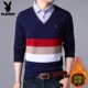 Playboy Áo thun nam dài tay Hàn Quốc Slim Fake Áo hai dây Đầm trẻ trung Áo thun cổ áo cotton áo phông unisex