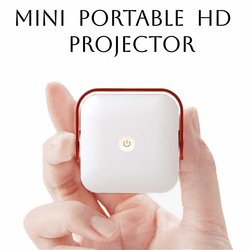 Mini Portable Hd Projector Overseas Mini Portable Mobile Projector Outdoor Camping Hong Kong, Macau, Taiwan Hk High-Definition Small Low-Voltage Power Bank Powered