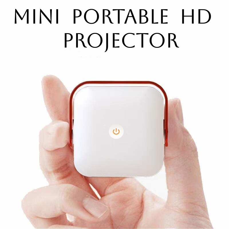 Mini Portable Hd Projector Overseas Mini Portable Mobile Projector Outdoor Camping Hong Kong, Macau, Taiwan Hk High-Definition Small Low-Voltage Power Bank Powered