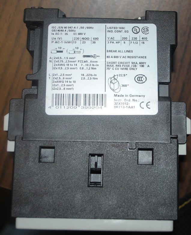 3ZX1012-0RT13-1AA1 3 Pole DC230V for the extreme DC230V