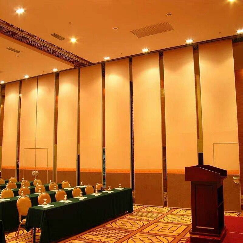 Hotel activity partition wall office soundproof screen partition box banquet exhibition hall mobile rotating folding sliding door