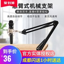 Desktop cantilever microphone holder anchor live broadcast holder capacitor microphone holder bedside bed multifunctional universal