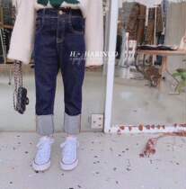 South Korean childrens clothing 2022 Spring-style girls curbside smoke tubes jeans CUHK Girl 90% Trouser Cigarette Ash Straight Cylinder Pants Tide