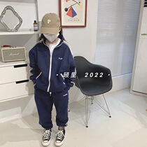 South Korean homo-male child casual jacket 2022 new spring and autumn foreign air CUHK Trendy Sports Pants Suit Tide