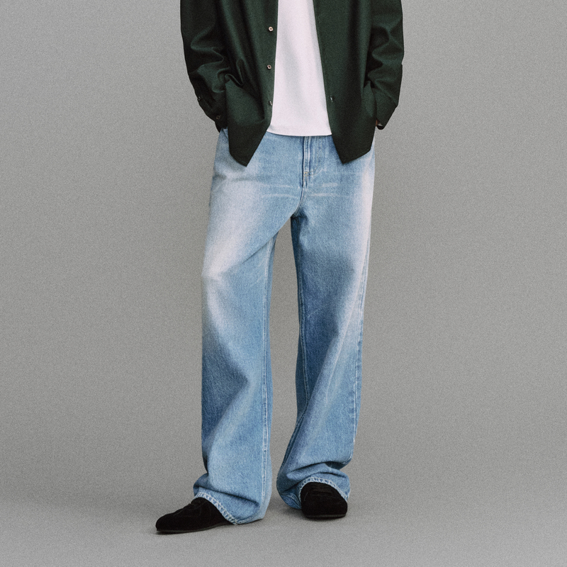 「Gavin」Light Blue Washed Straight-Leg Jeans Monody Silhouette 「Gavin」Light Blue Washed Straight-Leg Jeans Monody Silhouette