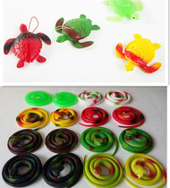 Big and small eye simulation mirror snake soft glue snake toy snake childrens toy plastic fake snake tricky animal props model
