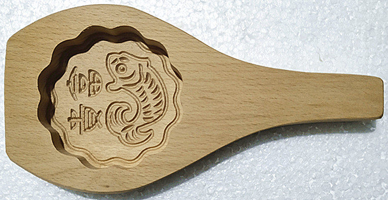 Small number of wooden surface card flower molds steamed pattern steamed buns Steamed Bun Fugui carp Carp Noodle baking mold