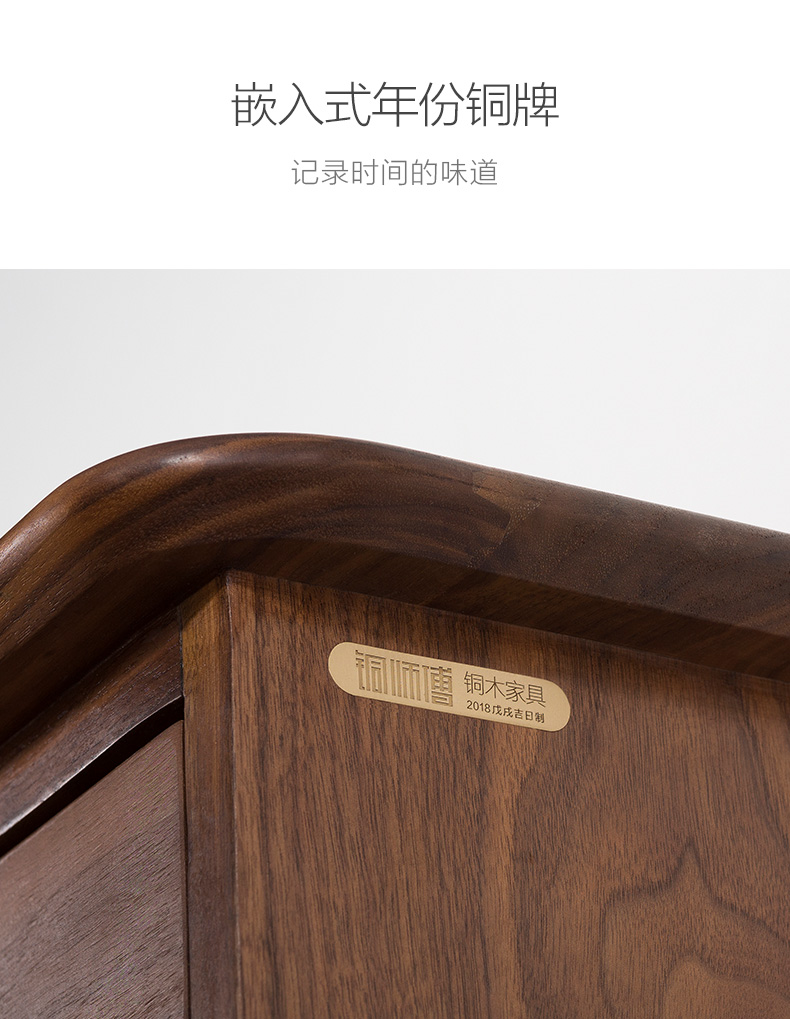 Đồng Đồng đồ gỗ chủ Cezanne Mỹ óc chó đen ngực của ngăn kéo bằng đồng thau zero formaldehyde - Buồng tủ nhựa nhiều ngăn