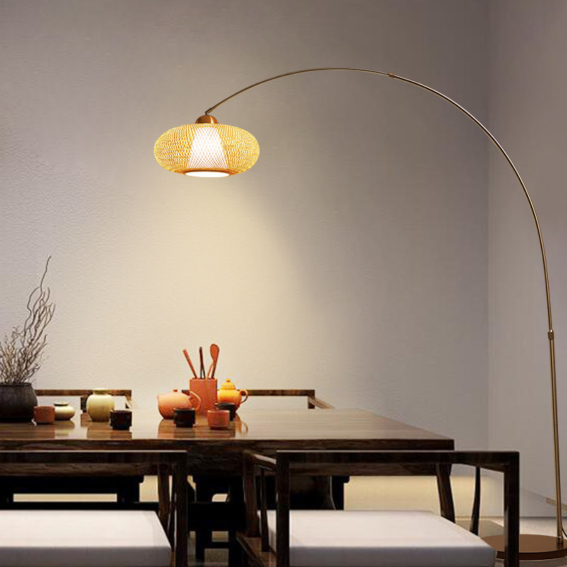 Seeking Bamboo Garden Chinese-style floor lamp fishing lamp Japanese-style living room tea room study sofa next to Zen Chinese style arc lamp