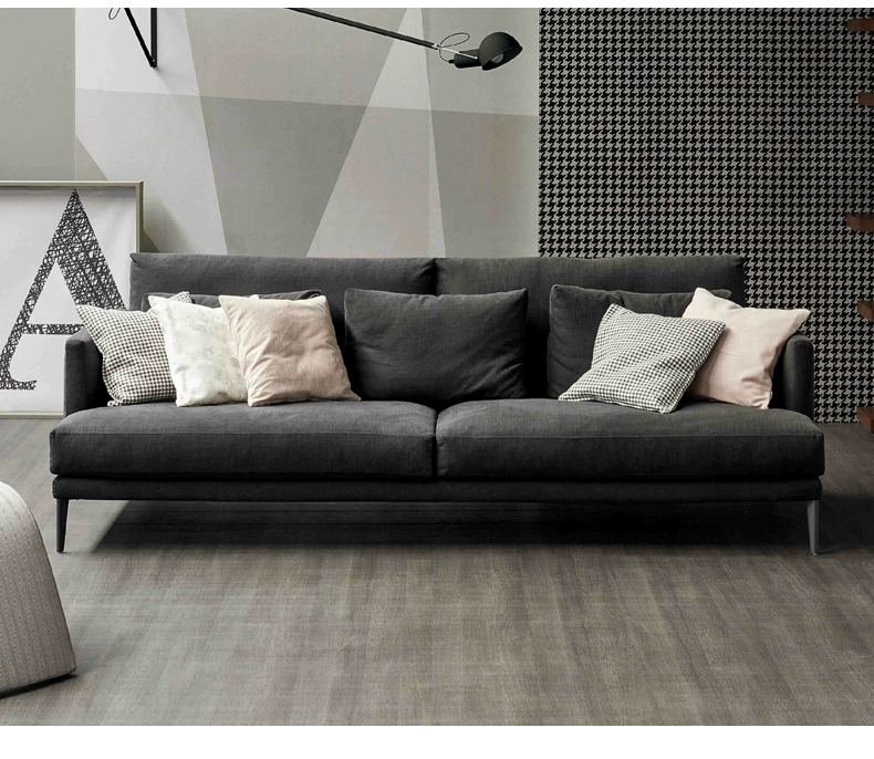 Ba cao cấp sofa vải hiện đại phòng khách nhỏ gọn đã sẵn sàng để Bắc Âu Sắt mủ gió công nghiệp sofa căn hộ nhỏ - Ghế sô pha