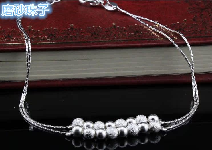 Vòng chân bằng bạc 925 sterling tốt thời trang của phụ nữ Nhật Bản và Hàn Quốc cá tính đơn giản ngọt ngào bốn lá cỏ ba lá chuông trang sức bạc lắc chân
