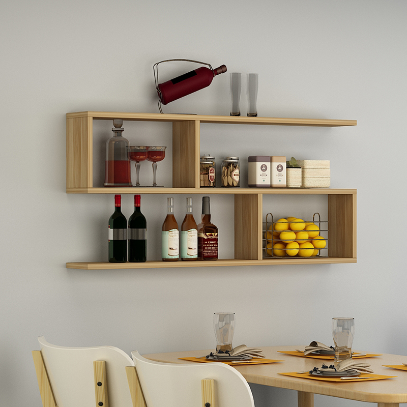 Simple Modern Bookshelf Wall Shelf Wall Hanging Bedroom Hanging