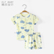 Elf Baby Baby Pyjama Summer Thin điều hòa nhiệt độ Suit bé Short Sleeve Set Summer bông Baby Baby Quần áo.