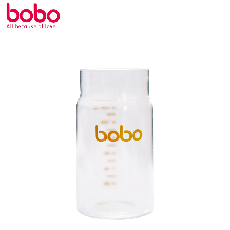 BOBO乐儿宝安全双层宽口婴儿玻璃奶瓶内胆 瓶身配件 120ml BO518