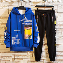 Boys autumn dress Foreign suit 12-15 years old fat middle child clothes 18 young junior high school students handsome two-piece set