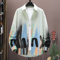 Spring autumn season 13 adolescent long sleeve shirt 12 year old boy junior high school student 14 pure cotton shirt 15 large child jacket