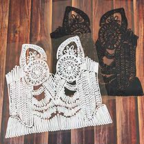 5 yuan 10 pieces net yarn bright line T-shirt vest decoration cut cloth two color entry