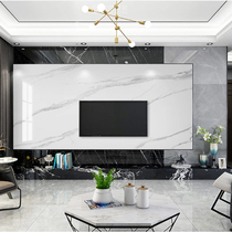 Hanging TV background wall marble large board modern simple light luxury film and television Wall living room high temperature microspar tiles