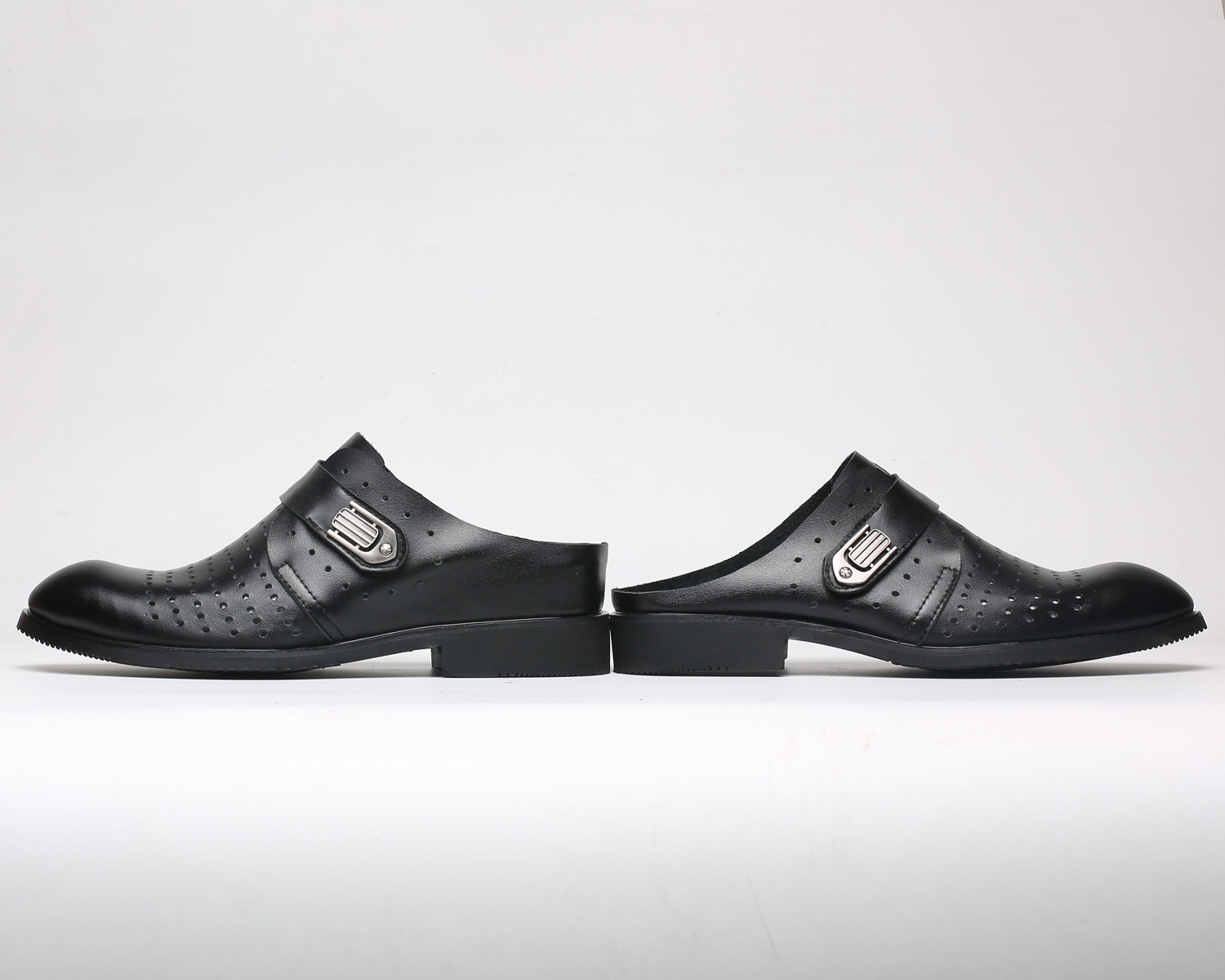 Ultra Soft New Men Genuine Leather Shoes Summer Cave Cave Casual Breathable Sandals Try Dressing Room Baotou Sandals Inside