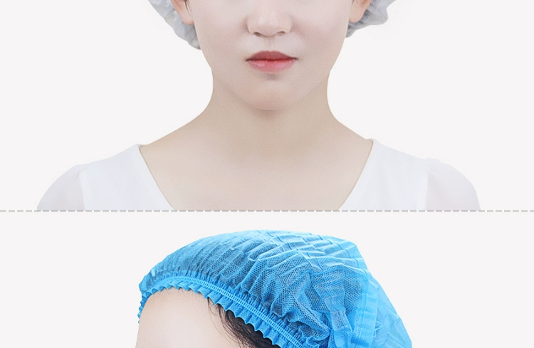 Mũ dùng một lần dày thực phẩm phục vụ phẫu thuật lưới đàn ông và phụ nữ nấu ăn rụng tóc chống bụi dầu phòng khói đầu bếp mũ tóc thoáng khí mũ y tế dùng 1 lần nón trùm y tế