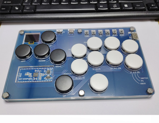 HITBOX Raspberry Pi RP2040 ດ້ານຫຼັງທີ່ປົກຄຸມດ້ວຍ SOCD arcade rocker STEAM Street Fighter 6 ແປ້ນພິມຕໍ່ສູ້ PS5