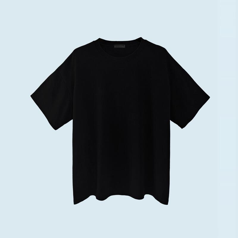 Black/White 260g Drop Shoulder Loose Fit Short Sleeve Tee Silky Skin-Friendly Texture T-Shirt Sample Sample Plate Black/White 260g Drop Shoulder Loose Fit Short Sleeve Tee Silky Skin-Friendly Texture T-Shirt Sample Sample Plate