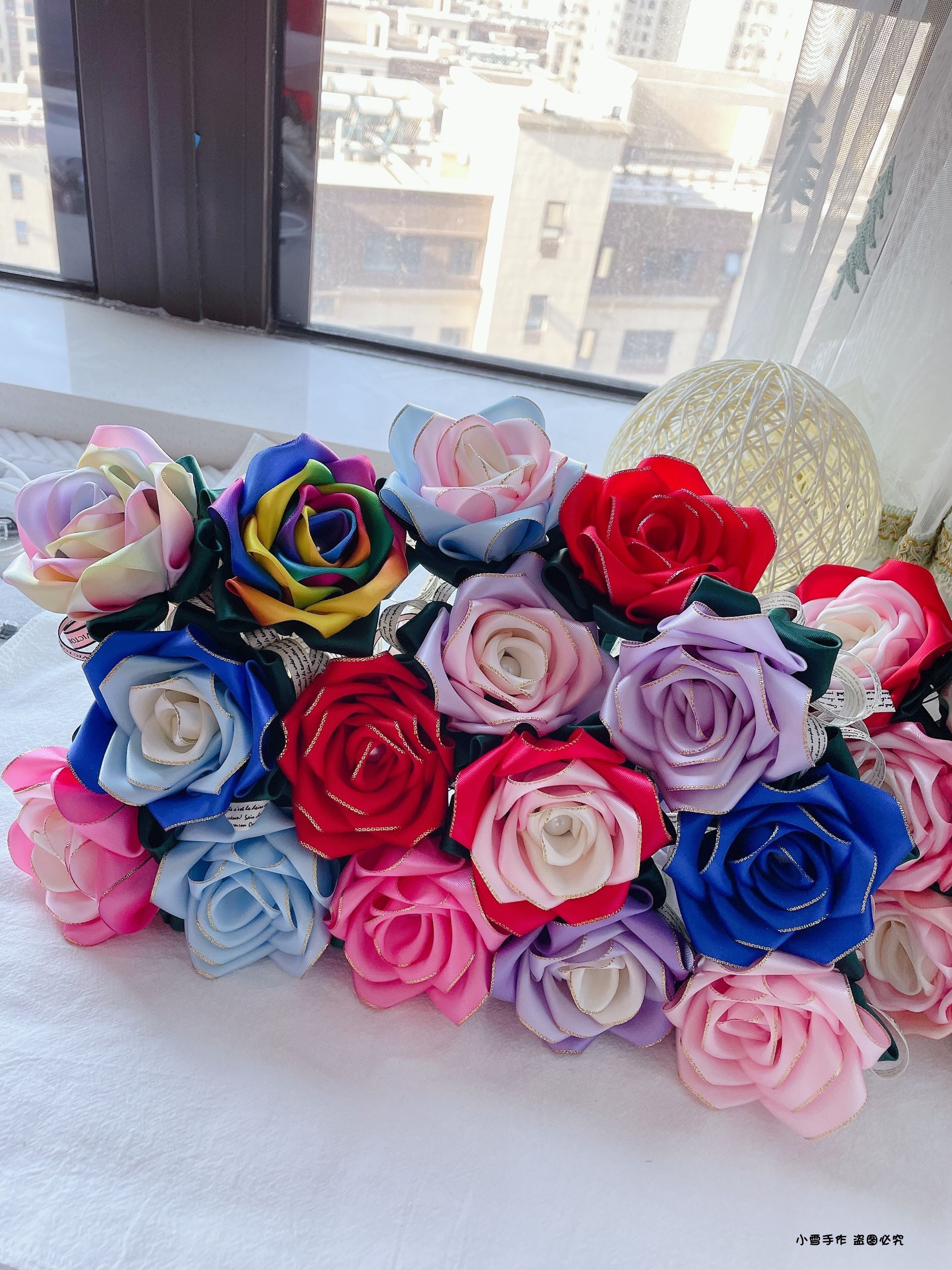 Teacher's Day gift rose pen handmade pure handmade ribbon new creative Qixi Valentine's Day gift box