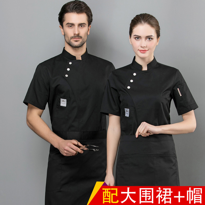 West Point Baker Chef Workclothes Summer Ăn Lẩu Cửa hàng Western Restaurant bếp Chef ăn mặc ngắn tay áo nam và nữ