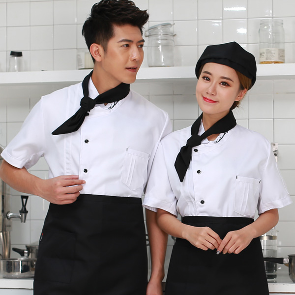 nhà hàng phương Tây đầu bếp của workclothes nam giới sau khi người phụ nữ bảo hộ lao động hàng đầu bếp đầu bếp lẩu quần áo đầu bếp bánh ngắn tay