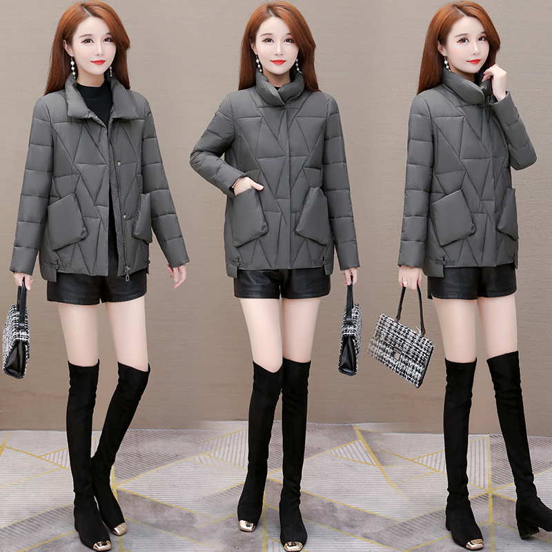 Broadside down cotton clothes woman short 2023 winter coat new foreign air small subpike cotton coat small cotton padded jacket tide-Taobao